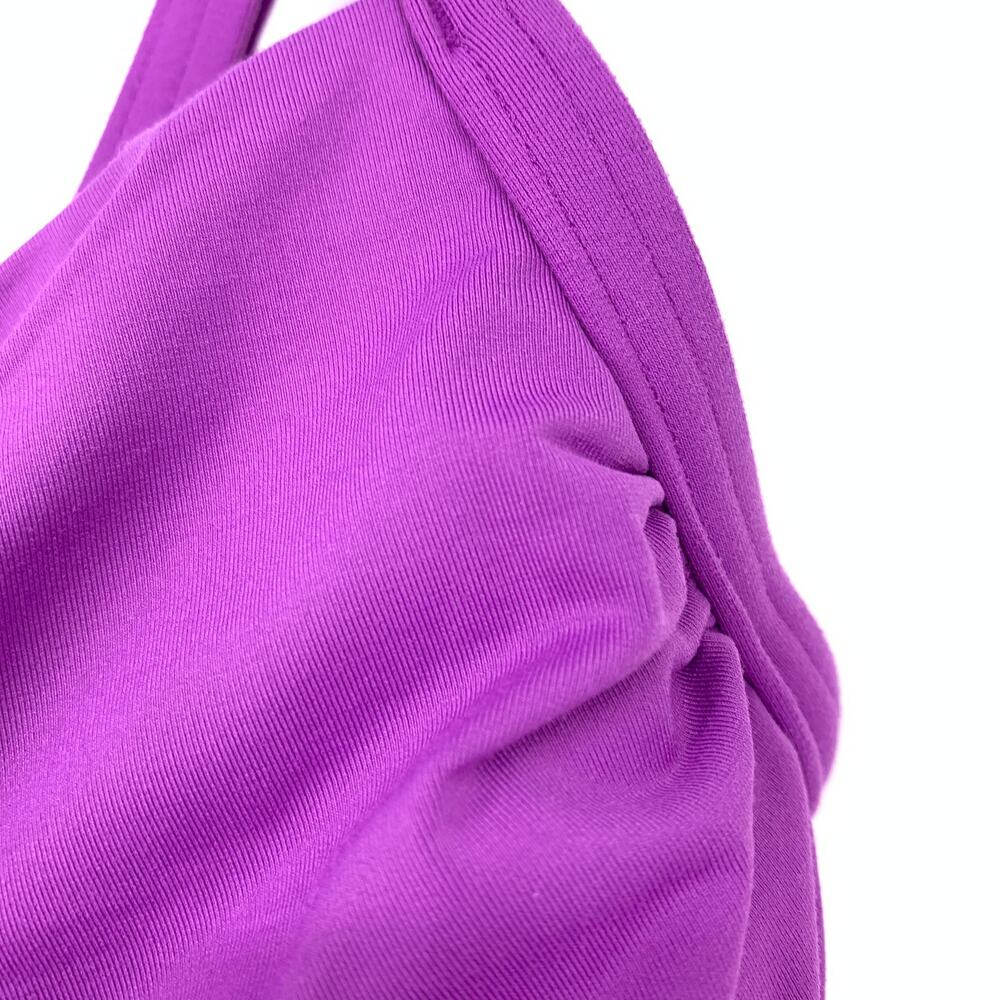 Lands' End Women's Size 6 Adjustable Straps Peplum Hem Tankini Swim Top Purple - Picture 6 of 6